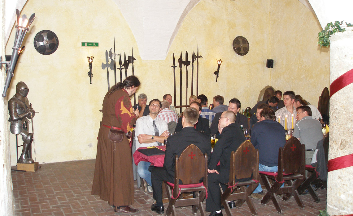 castle hall, knights dinner, Salzburg, fortress Hohensalzburg